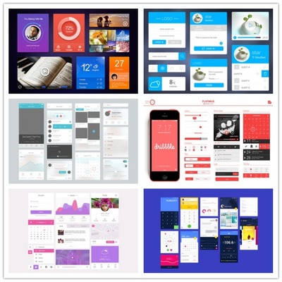 移動(dòng)無線端APP手機(jī)軟件功能組件UI模塊按鈕圖標(biāo)元素材設(shè)計(jì)PSD模板